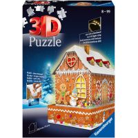 Ravensburger 3D Puzzle Nočná edícia Perníková chalúpka 216 dielikov 6