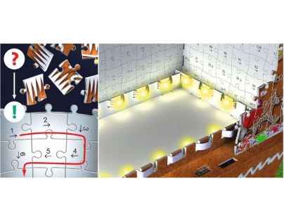 Ravensburger 3D Puzzle Nočná edícia Perníková chalúpka 216 dielikov