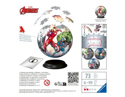 Ravensburger 3D PuzzleBall Marvel Avengers 72 dielikov