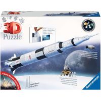 Ravensburger 3D Puzzle Vesmírna raketa Saturn V 432 dielikov 3