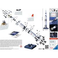 Ravensburger 3D Puzzle Vesmírna raketa Saturn V 432 dielikov 2