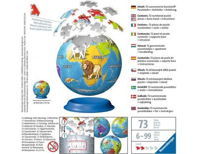 Ravensburger 3D Puzzle Maľovaný globus 72 dielikov