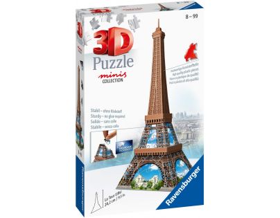 Ravensburger 3D Puzzle 125364 Mini budova Eiffelova veža položka 54 dielikov