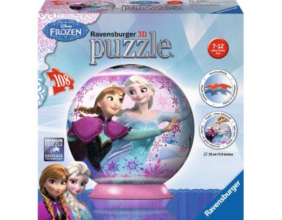 Ravensburger 3D puzzle Disney Ľadové Kraľovstvo Puzzleball 108 dielikov