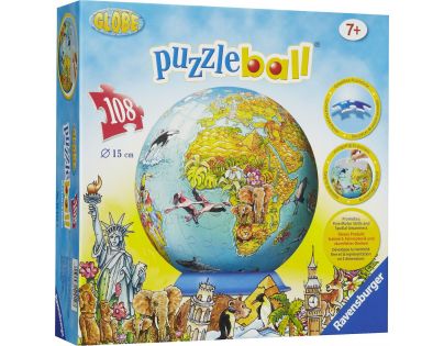 Ravensburger Dětská mapa světa puzzleball 108 dílků