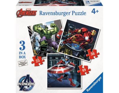 Ravensburger Disney Avengers Super tím hrdinov Puzzle 25,36,49 dielikov
