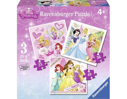 Ravensburger Disney princezné ja som princezná Puzzle 25, 36, 49 dílků