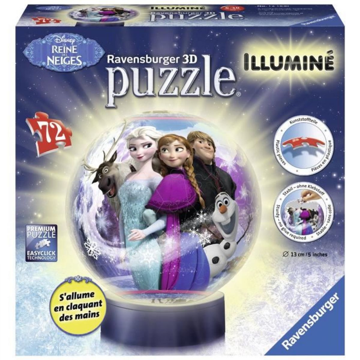 Ravensburger Ledové království Puzzleball svítící 72 dílků