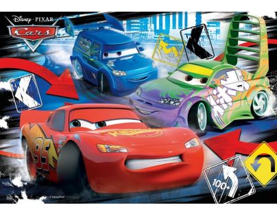 RAVENSBURGER 2x24 dílků Cars Auta : Blesk McQueen D.J. & Wingo 2v1