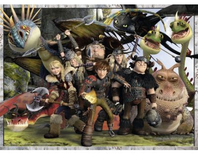 Ravensburger Ako vycvičiť draka Puzzle XXL Verní priatelia 300 dielikov