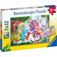 Ravensburger puzzle 050284 Čarovný svet jednorožcov 2x12 dielikov 4