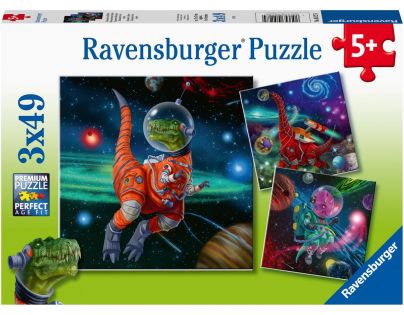 Ravensburger Puzzle Dinosaurí svet 3 x 49 dielikov