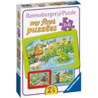 Ravensburger Puzzle Malé záhradné zvieratá 3 x 6 dielikov 5