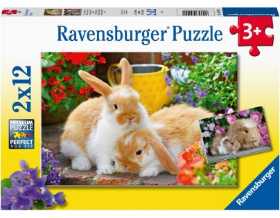 Ravensburger Puzzle Čas na maznanie 2 x 12 dielikov