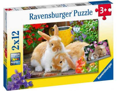 Ravensburger Puzzle Čas na maznanie 2 x 12 dielikov