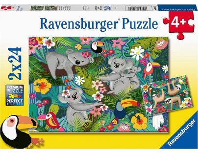 Ravensburger Puzzle Koaly a leňochody 2 x 24 dielikov