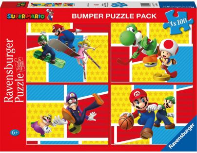 Ravensburger Puzzle Super Mario 4 x 100 dielikov