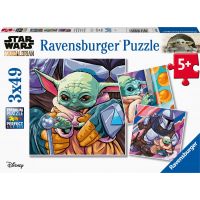 Ravensburger puzzle Star Wars Mandalorian 3 x 49 dielikov