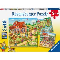 Ravensburger Puzzle Prázdzniny na vidieku 3 x 49 dielikov