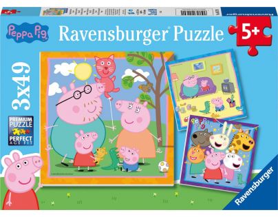 Ravensburger Puzzle Prasiatko Peppa 3 x 49 dielikov