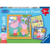 Ravensburger Puzzle Prasiatko Peppa 3 x 49 dielikov