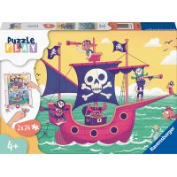 Ravensburger puzzle Puzzle & Play Piráti a krajiny na dohľad 2 x 24 dielikov