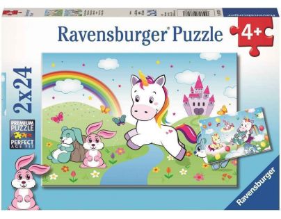 Ravensburger Puzzle Rozprávkový jednorožec 2 x 24 dielikov