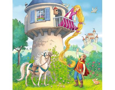 Ravensburger Puzzle Červená čiapočka a princezny 3 x 49 dielikov