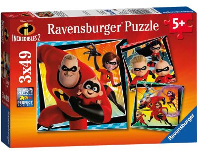 Ravensburger Puzzle Rodinka Úžasných 3 x 49 dielikov