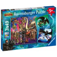 Ravensburger puzzle 080649 Ako vycvičiť draka 3 3x49 dielikov 5