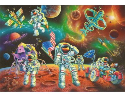 Ravensburger puzzle 086788 Přistání na měsíci 35 dílků