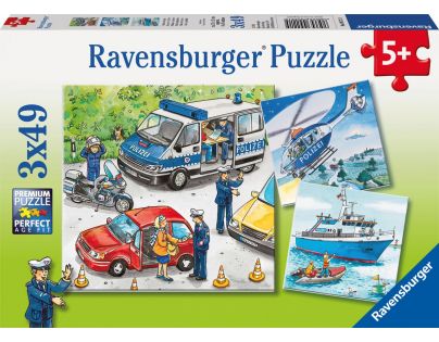 Ravensburger Puzzle Polícia zasahuje 3 x 49 dielikov