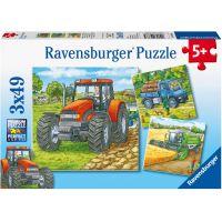 Ravensburger Puzzle Stroje v poľnohospodárstve 3 x 49 dielikov