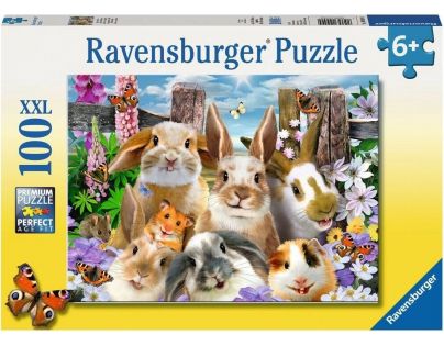 Ravensburger puzzle 109494 Zajícová selfie 100 dielikov
