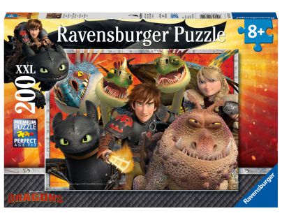 Ravensburger puzzle 128129 Ako vycvičiť draka Štikút, Astrid a draci 200 dielikov