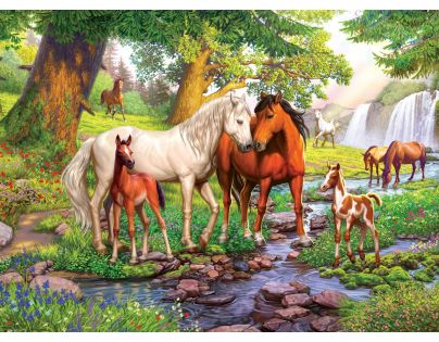 Ravensburger Puzzle Kone pri rieke 300 XXL dielikov