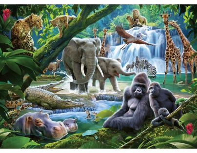 Ravensburger Puzzle Rodina z džungle 100 dielikov