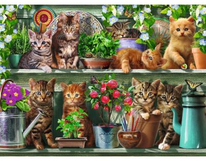 Ravensburger Puzzle Mačky na knižnici 500 dielikov