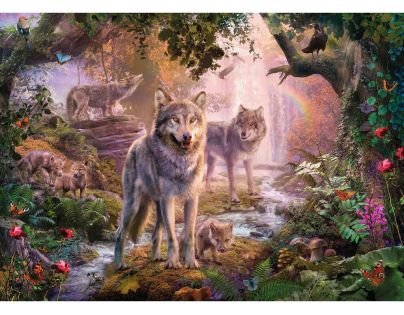 Ravensburger Puzzle Rodina vlkov v lete 1000 dielikov