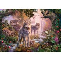 Ravensburger Puzzle Rodina vlkov v lete 1000 dielikov
