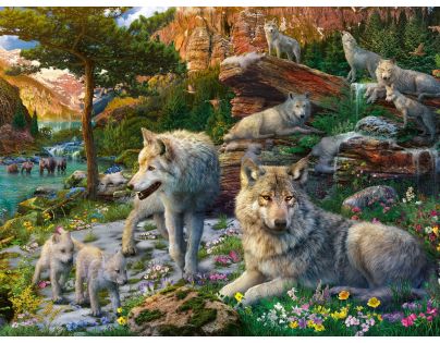 Ravensburger Puzzle Jarní vlci 1500 dielikov