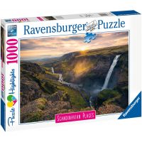 Ravensburger Puzzle Škandinávia Island Vodopád Haifoss 1000 dielikov 2