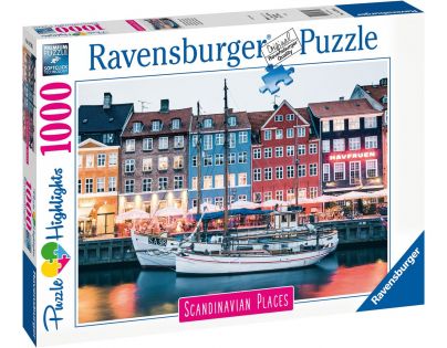 Ravensburger Puzzle Škandinávia Dánsko Kodaň 1000 dielikov