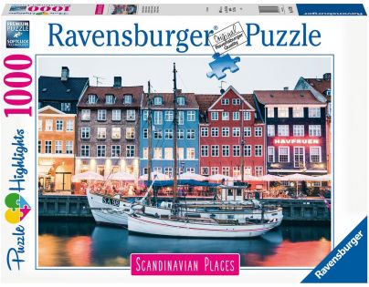 Ravensburger Puzzle Škandinávia Dánsko Kodaň 1000 dielikov