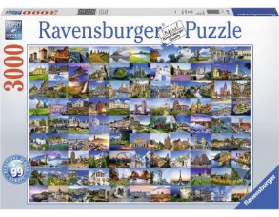 Ravensburger Puzzle 99 krásnych miest 3000 dielikov