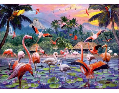Ravensburger Puzzle Ružoví plameniaci 1000 dielikov