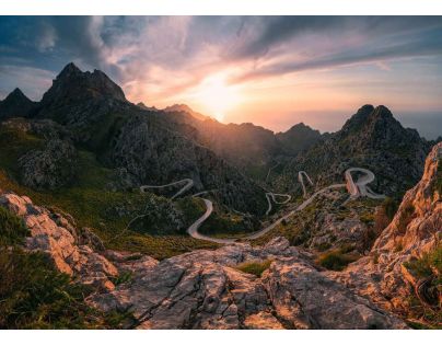 Ravensburger Puzzle Dych vyrážajúce hory Pohorie Serra de Tramuntana Malorka 1000 dielikov