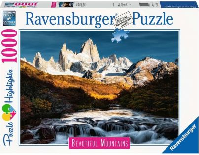 Ravensburger Puzzle Dych vyrážajúce hory Mount Fitz Roy Patagónia 1000 dielikov
