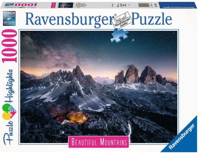Ravensburger Puzzle Dych vyrážajúce hory Dolomitské veže Taliansko 1000 dielikov