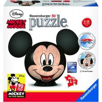 Ravensburger Puzzle 3D 117611 Disney Mickey Mouse puzzleball 72 dílků Ravensburger Puzzle 3D 117611 Disney Mickey Mouse puzzleball 72 dílků